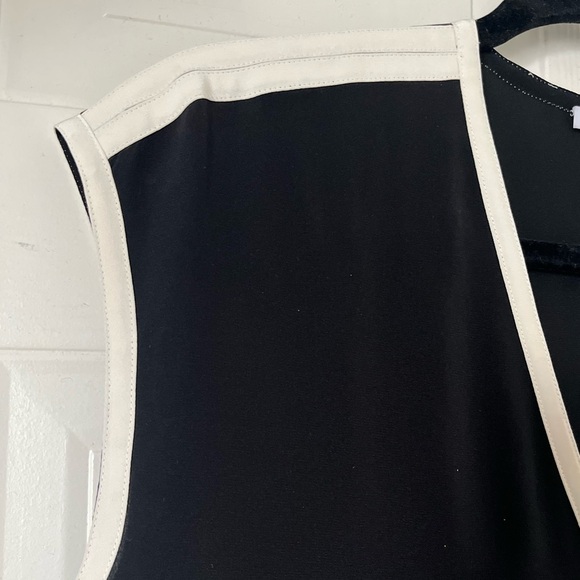 Alexander Wang 100 Percent Silk Black w/White trims Long sleeveless Top - Picture 4 of 13